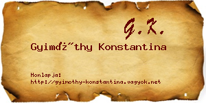 Gyimóthy Konstantina névjegykártya